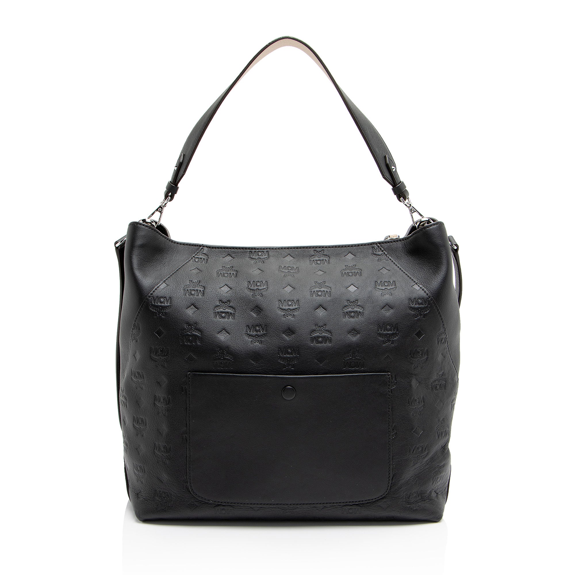 MCM Embossed Leather Klara Large Hobo