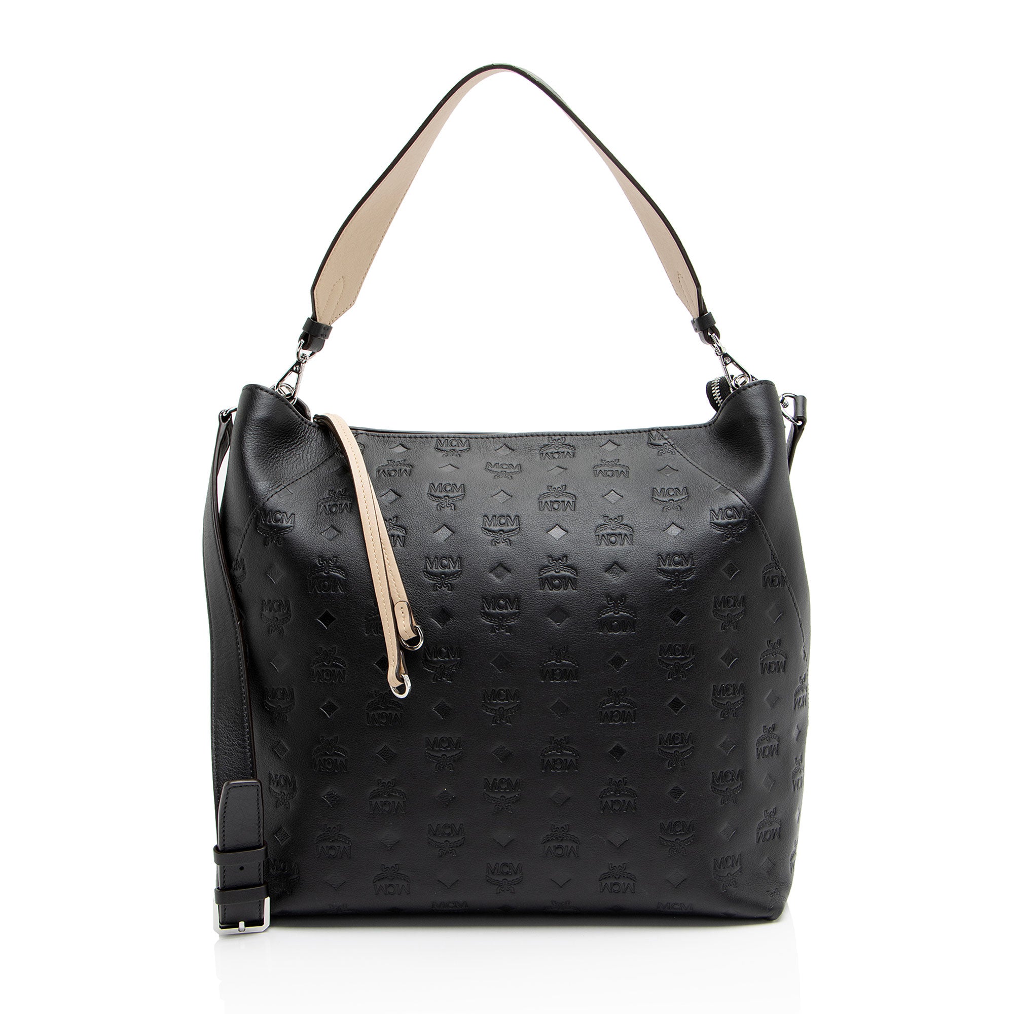 MCM Embossed Leather Klara Large Hobo