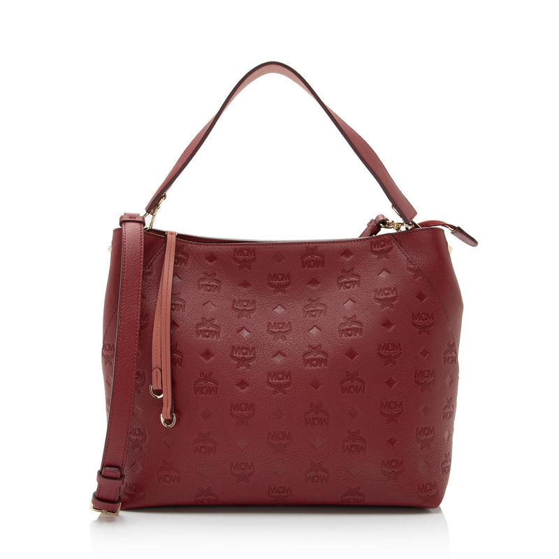 MCM Embossed Leather Klara Medium Hobo SHF JIhFlV LuxeDH