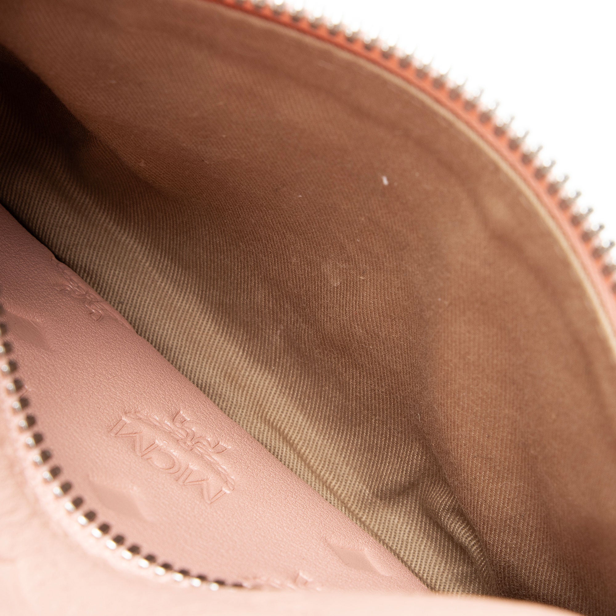 MCM Embossed Leather Small Backpack