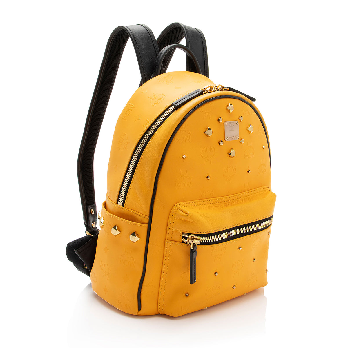 MCM Yellow Mini Backpack MCM Leather Backpack - Yellow Backpacks, Handbags - W3049309  main image 2