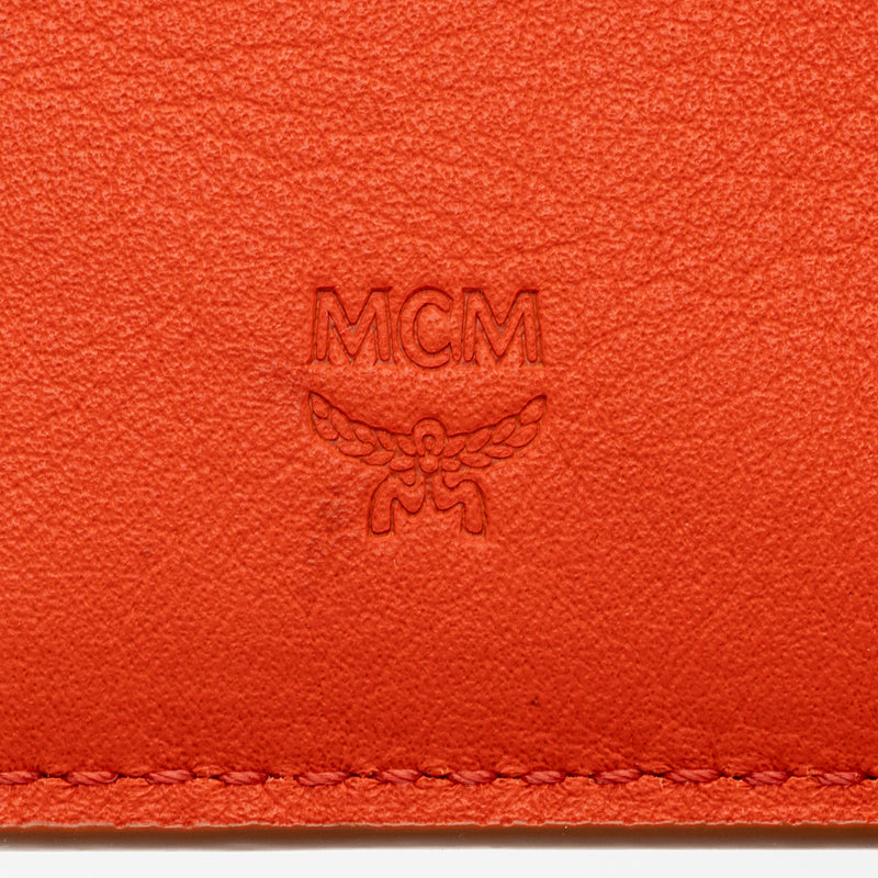 MCM Embossed Leather Tri-fold Mini Flap Wallet (SHF-udruhl) – LuxeDH