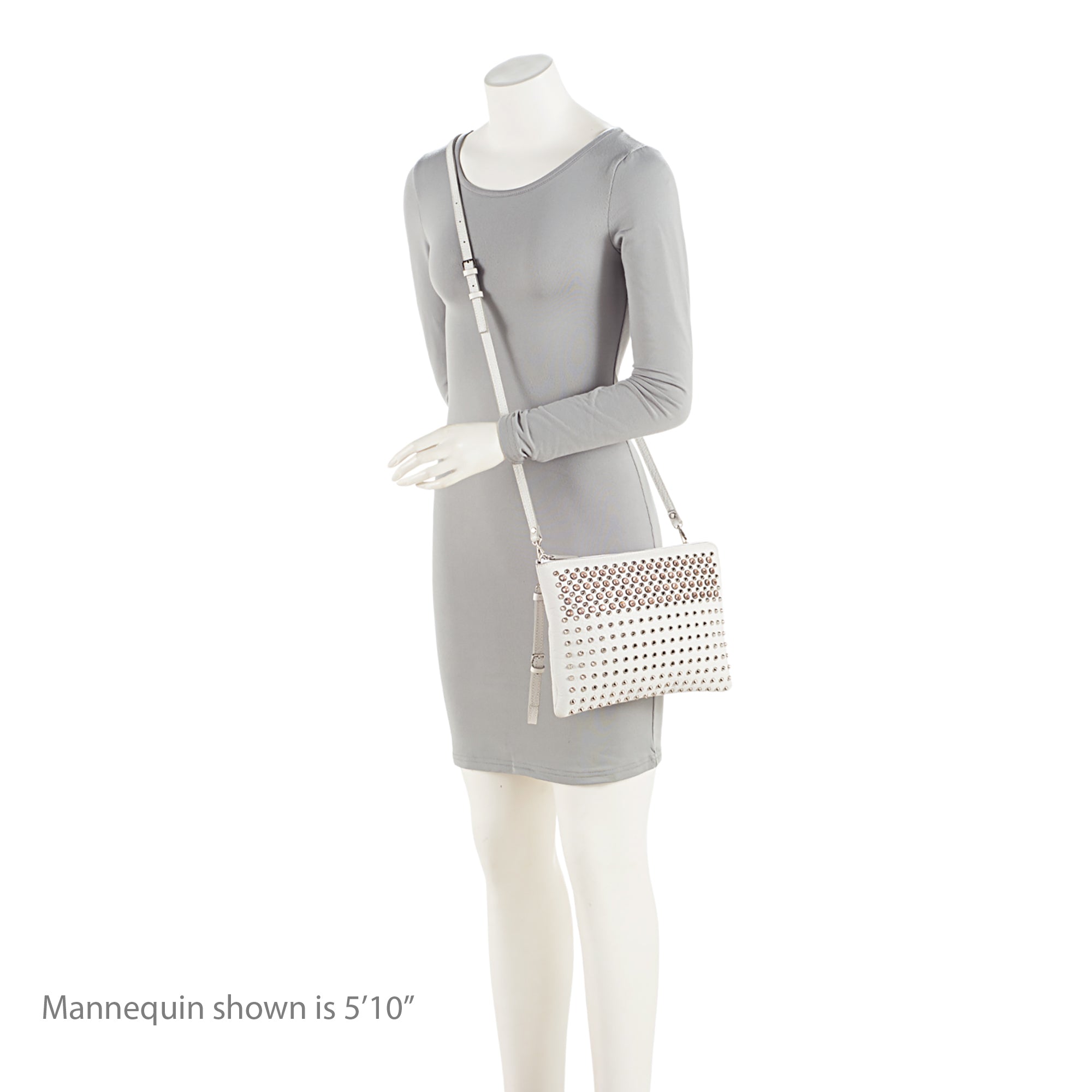 MCM Lambskin Crystal Studded Stark Special Pouch Medium Crossbody Bag (SHF-IC5owp)