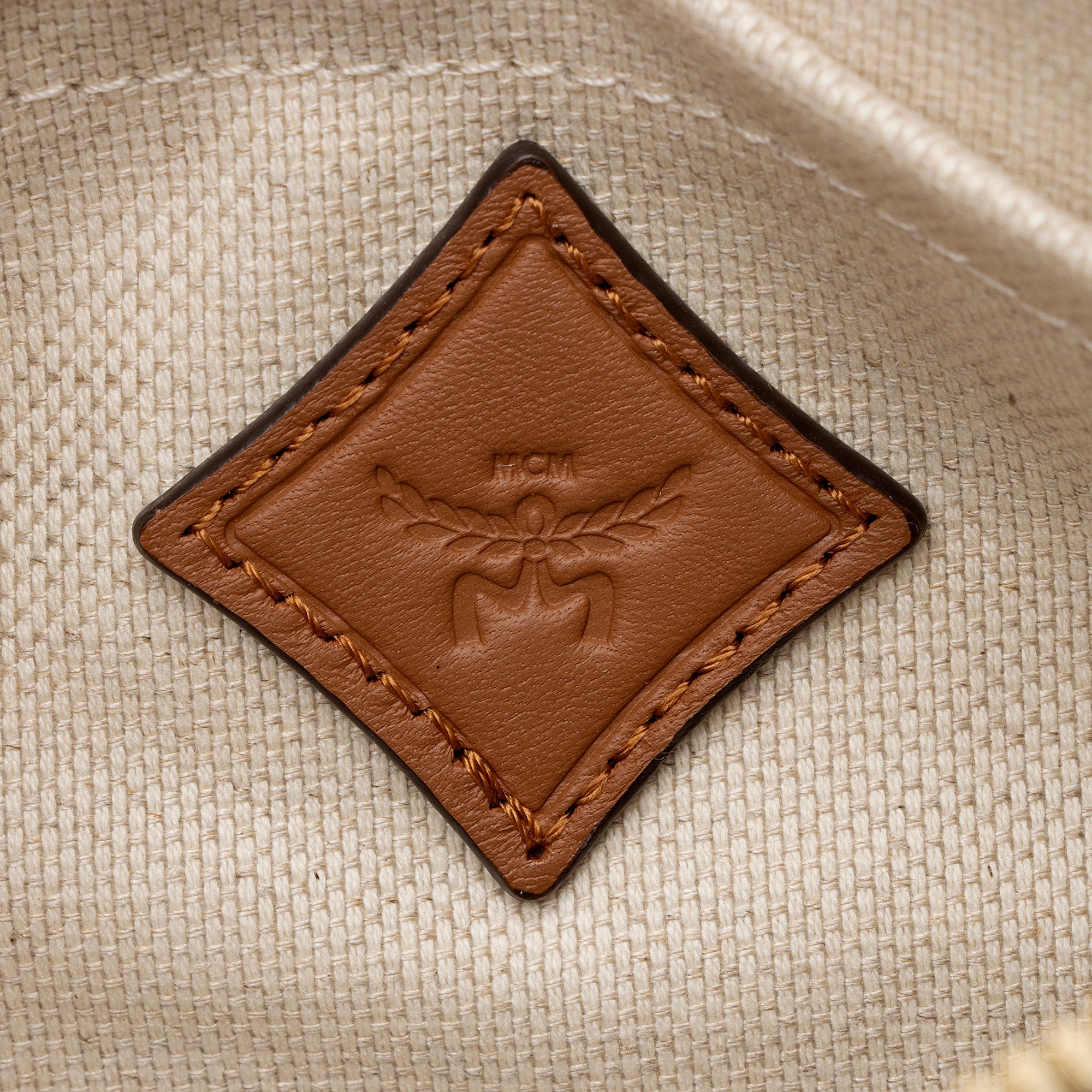 MCM Lauretos Canvas Himmel Small Shoulder Bag