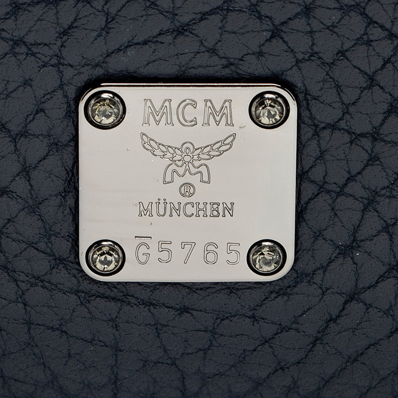 MCM Leather Swarovski Crystal Clutch - FINAL SALE (SHF-19607)