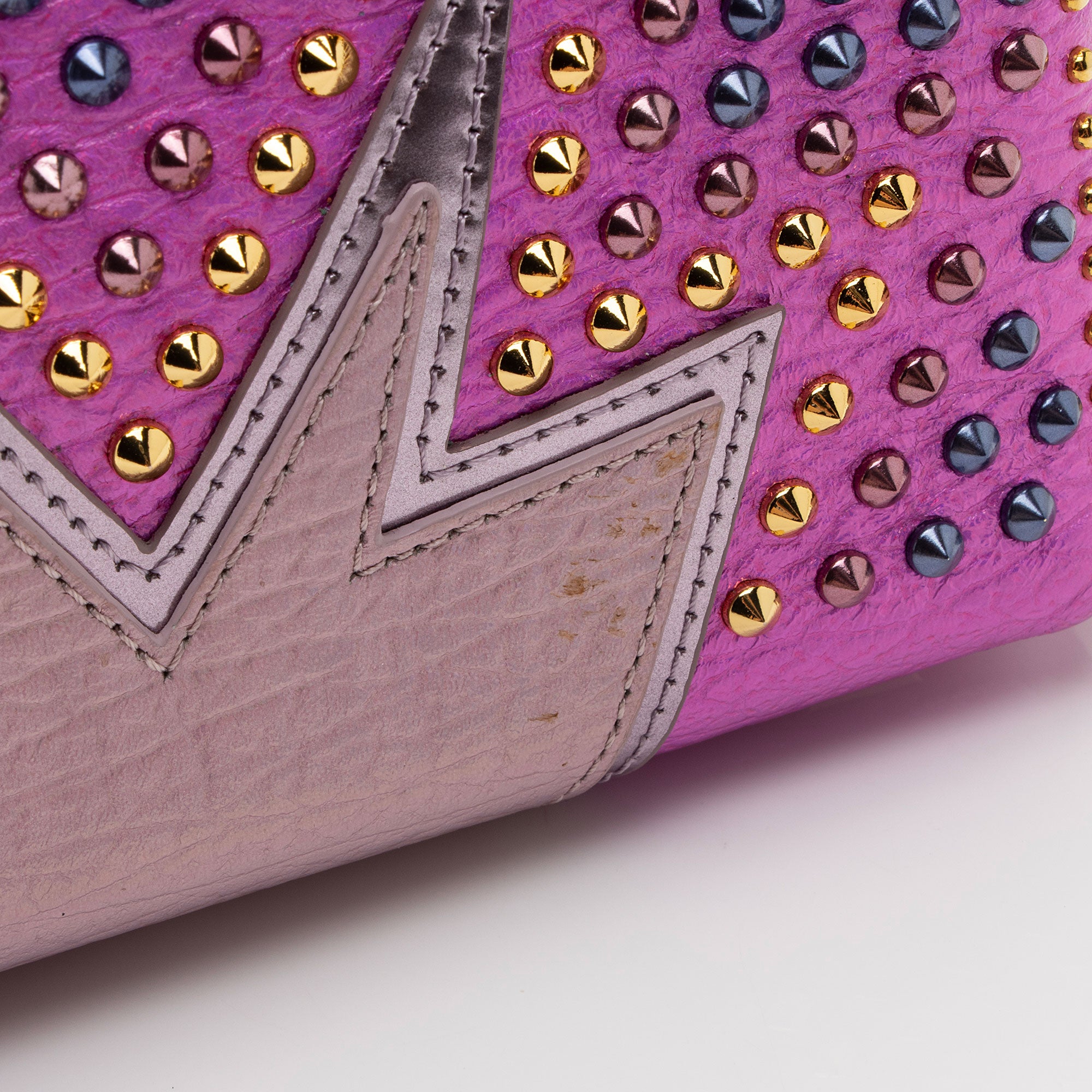 MCM Metallic Leather Cyber Studs Milla Mini Tote