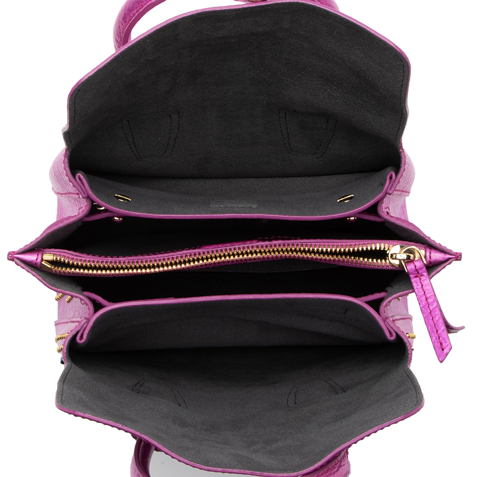 MCM Metallic Leather Cyber Studs Milla Mini Tote