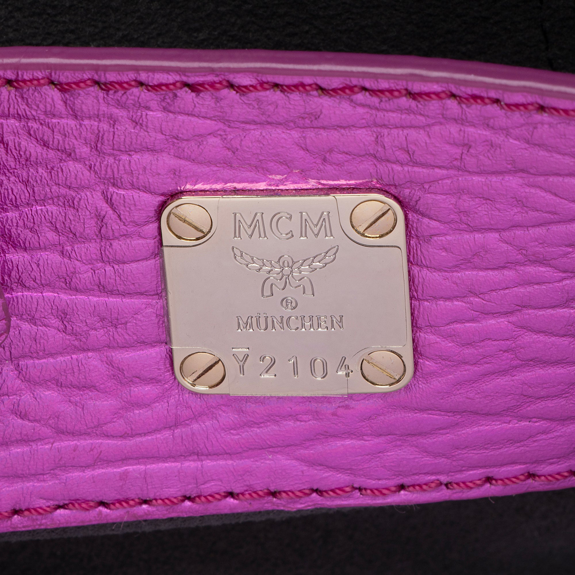 MCM Metallic Leather Cyber Studs Milla Mini Tote