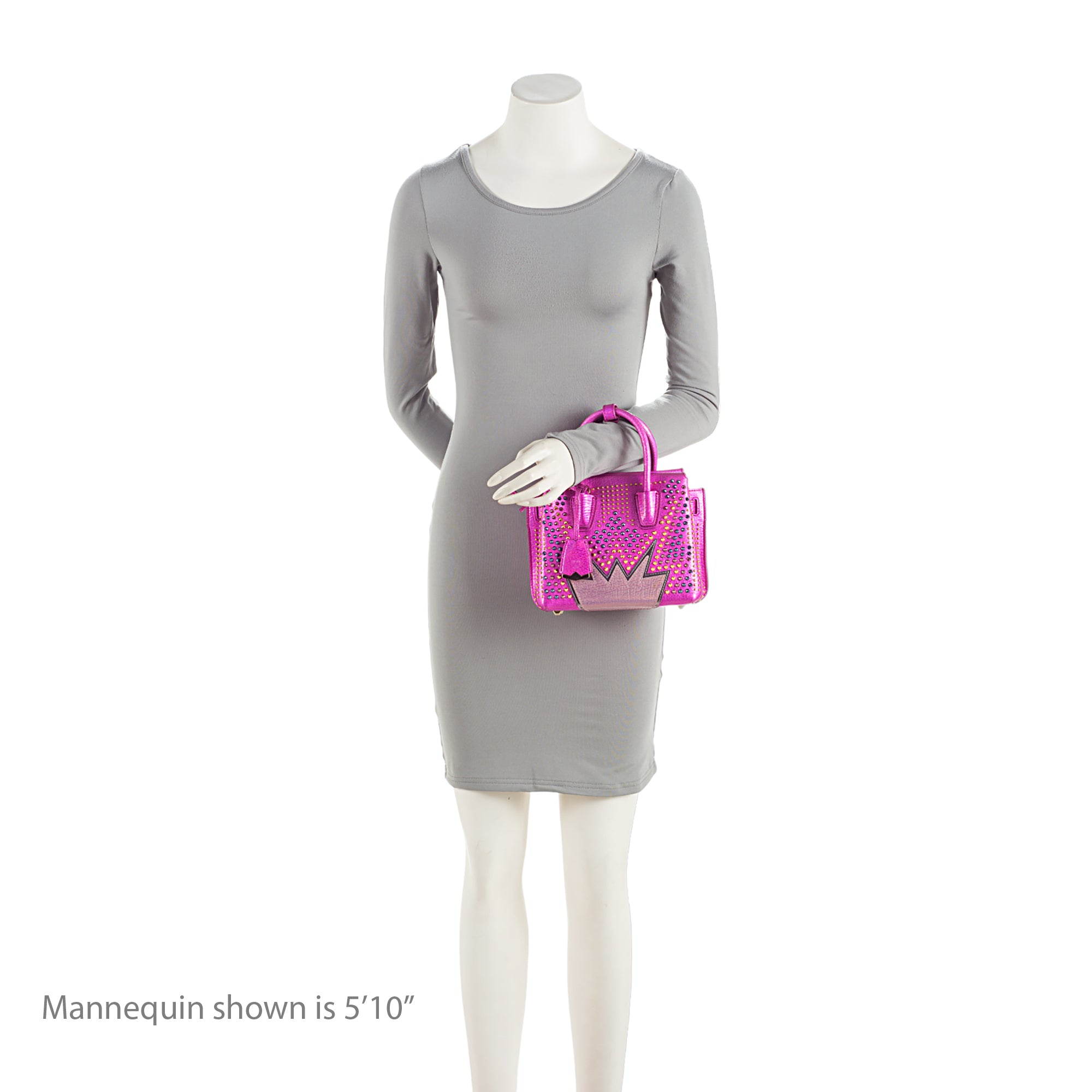 MCM Metallic Leather Cyber Studs Milla Mini Tote