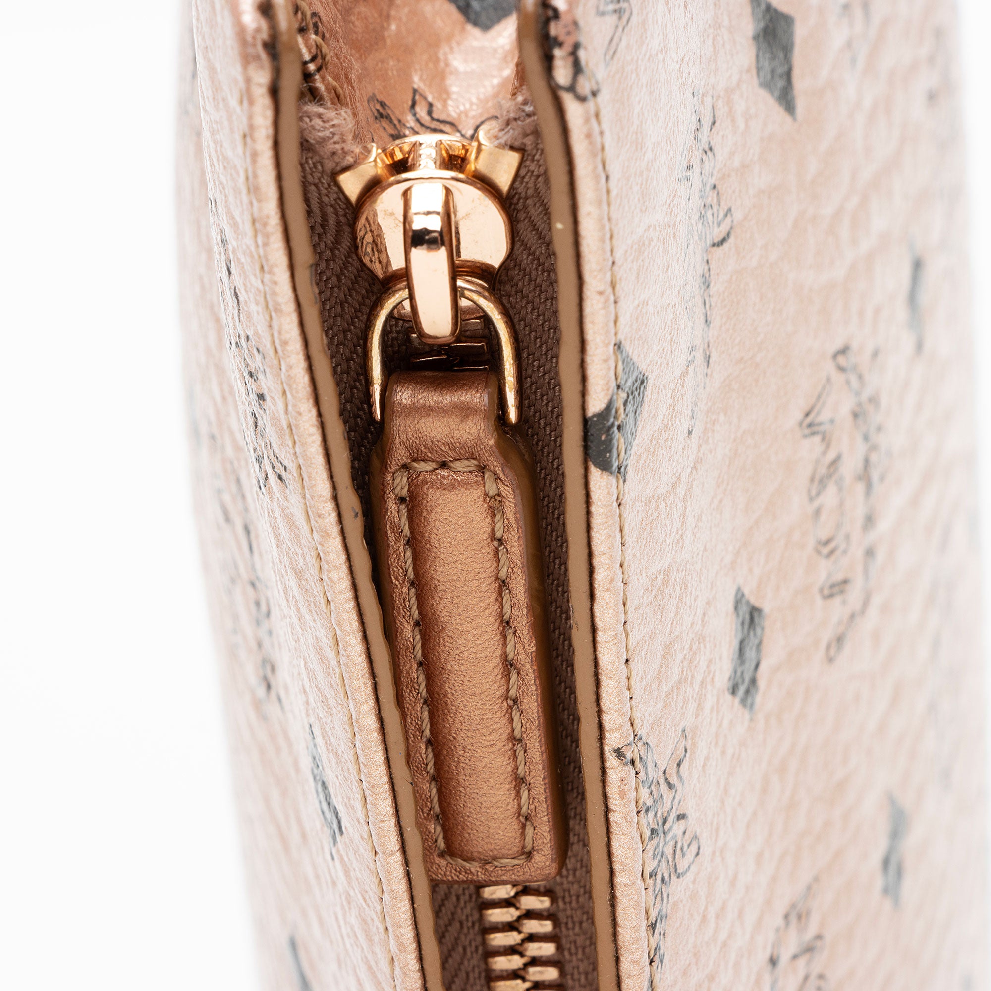 MCM Metallic Visetos Medium Zip Pouch