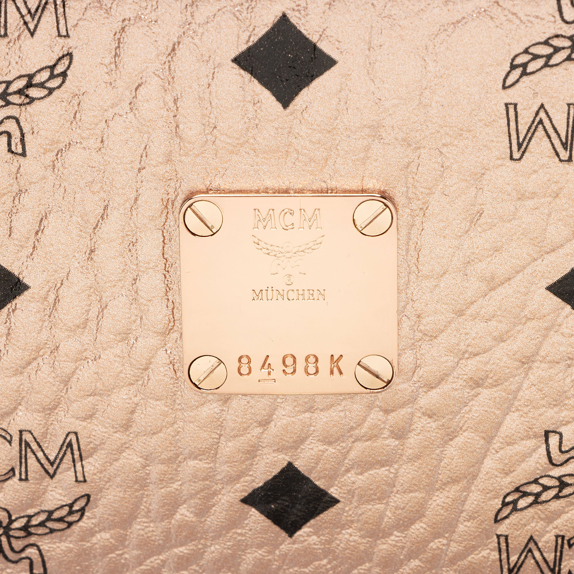 MCM Metallic Visetos Medium Zip Pouch