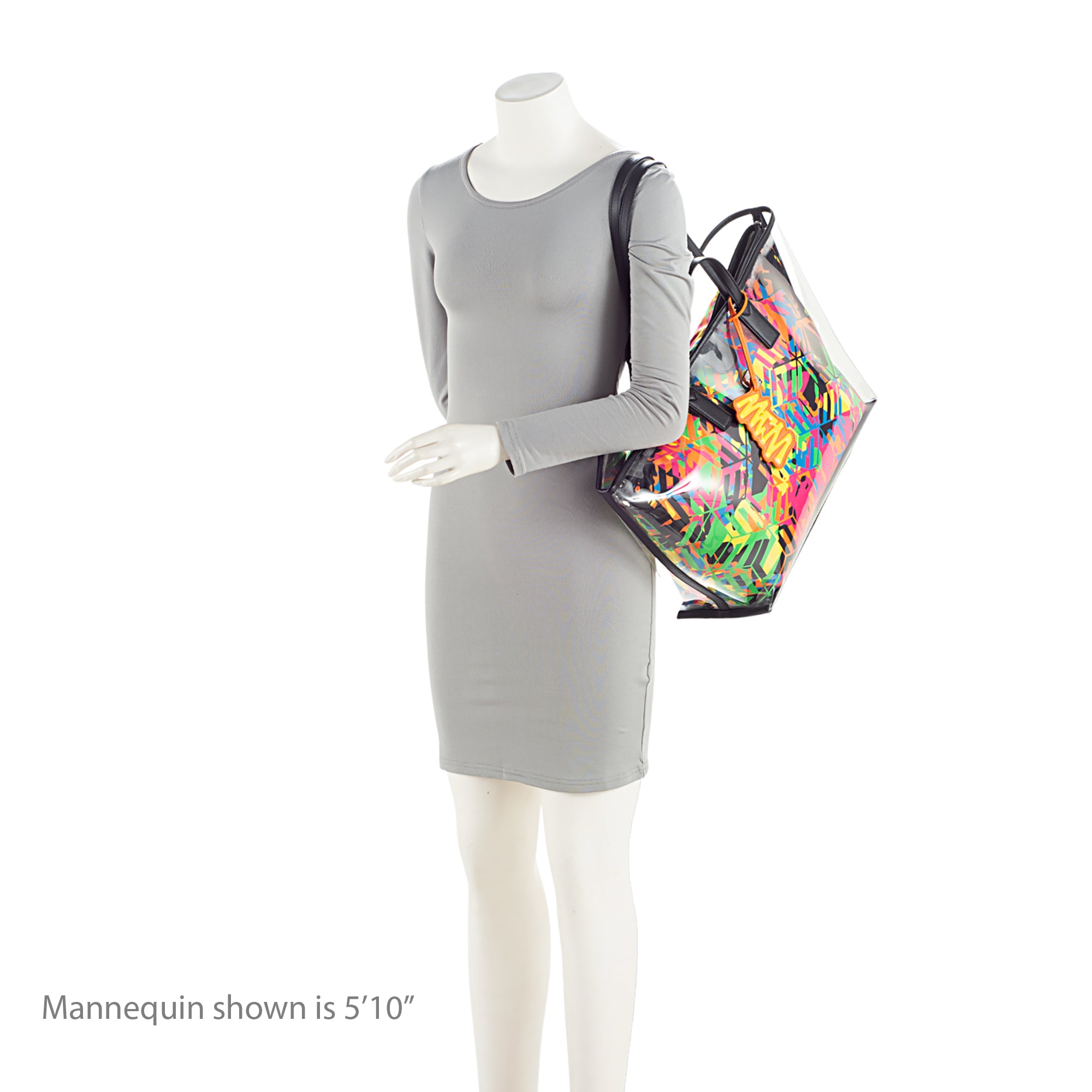 MCM PVC Nylon Cubic Camo Aren Medium Shopper Tote