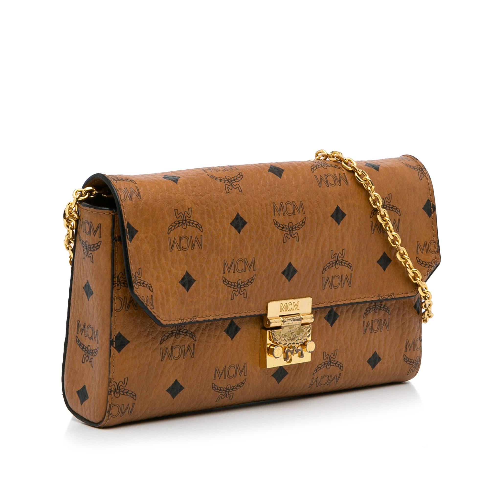 MCM Small Visetos Millie Flap Crossbody Bag (SHG-Ca8Bfw)