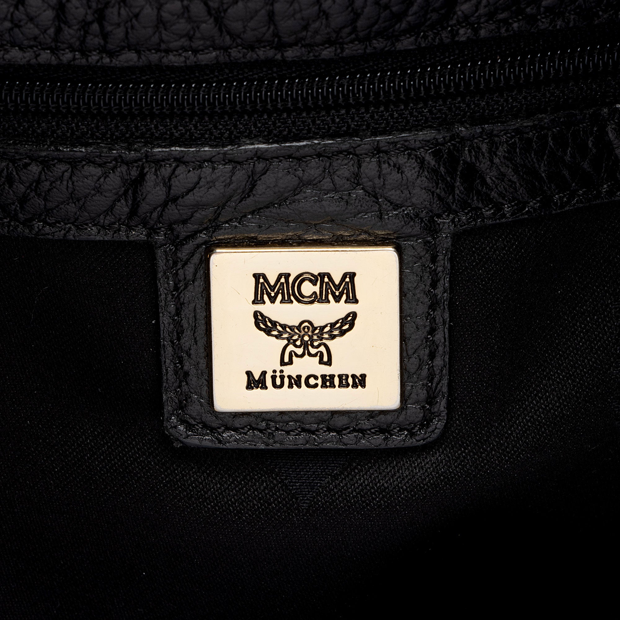 MCM Vintage Leather Charms Drawstring Shoulder Bag