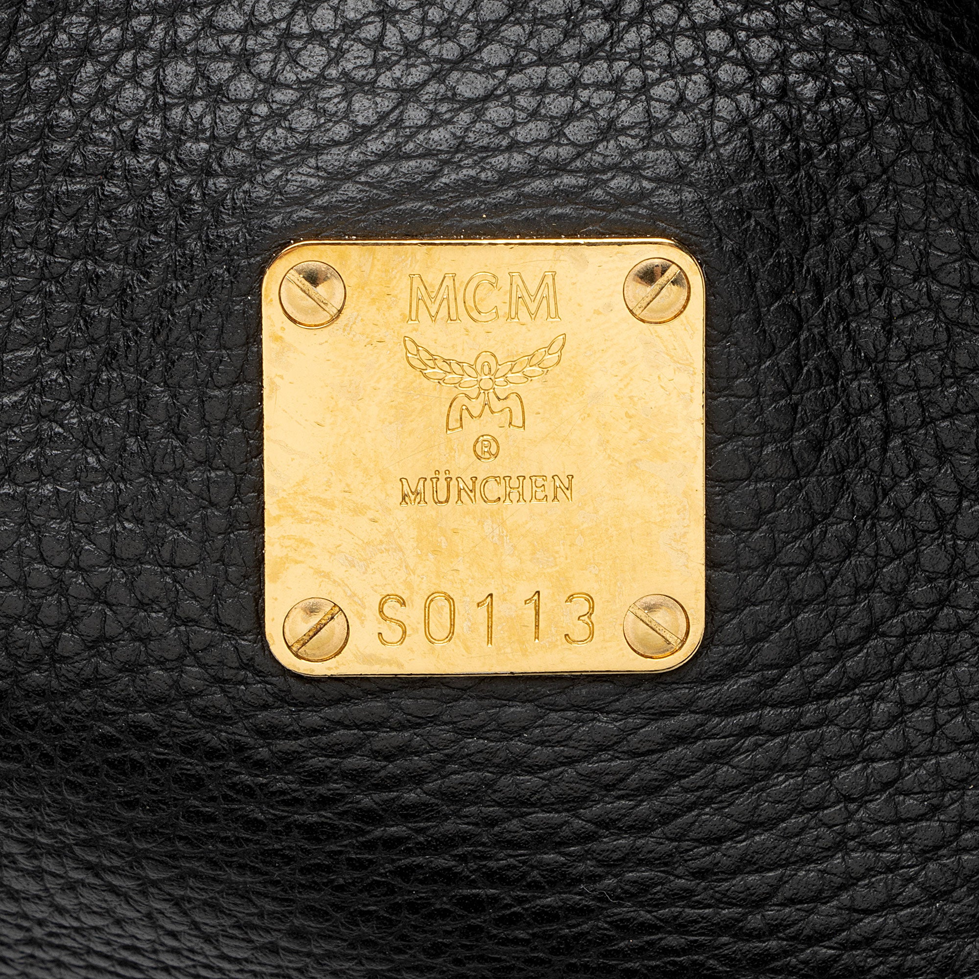 MCM Vintage Leather Charms Drawstring Shoulder Bag