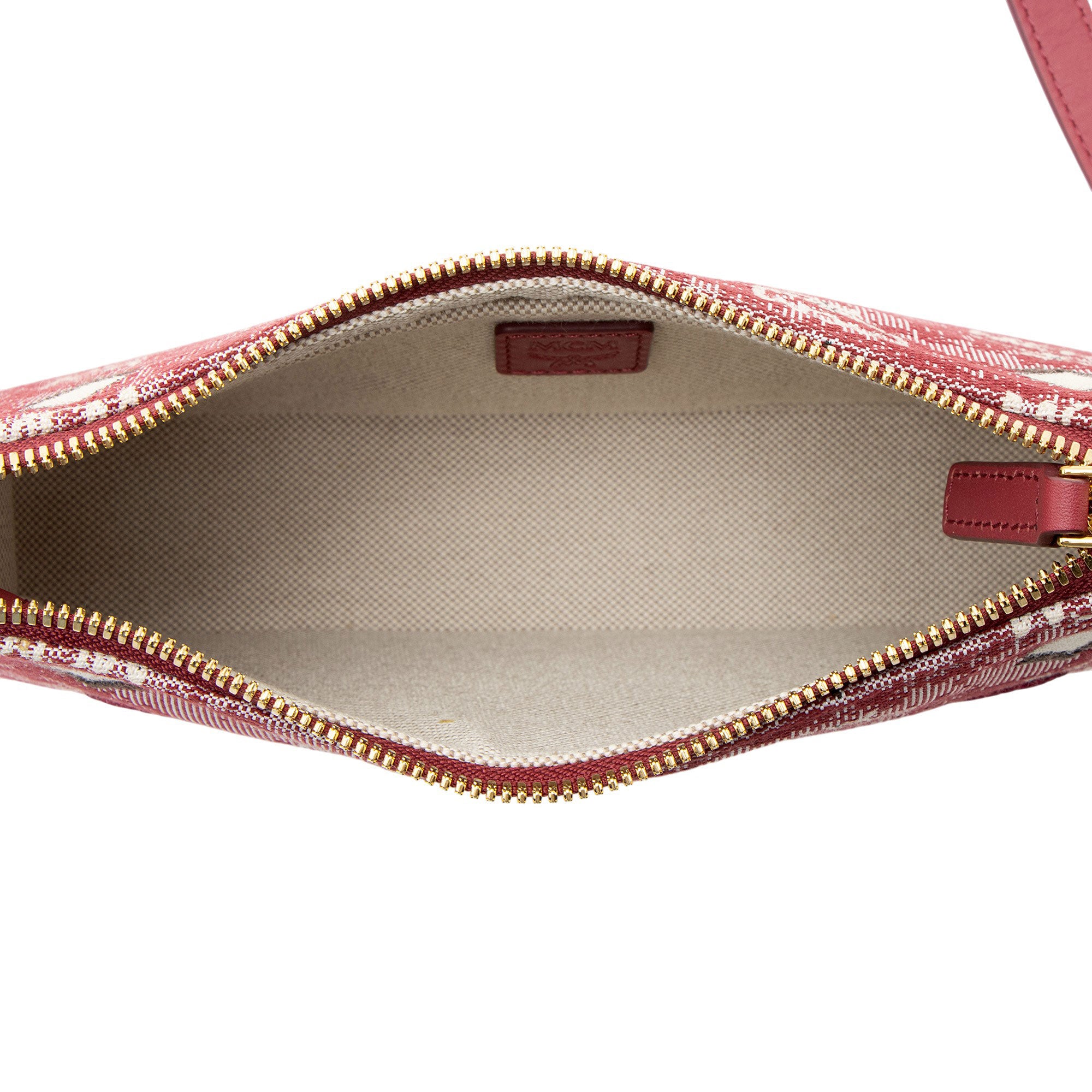 MCM Vintage Monogram Jacquard Aren Mini Shoulder Bag