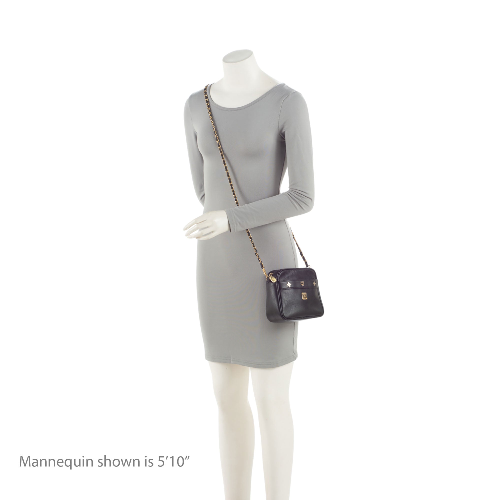 MCM Vintage Pebbled Leather Studded Crossbody (SHF-Q3rQAp)