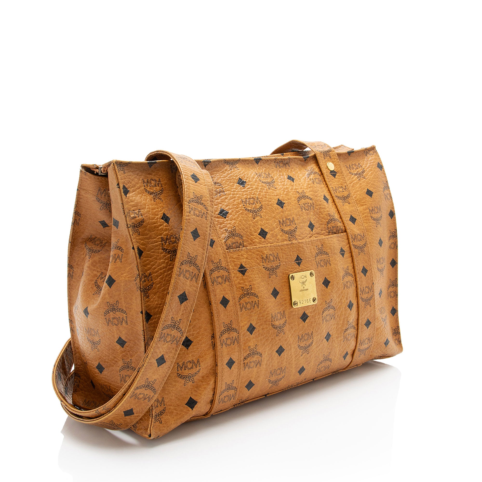 MCM Vintage Visetos Heritage Medium Shopper Tote