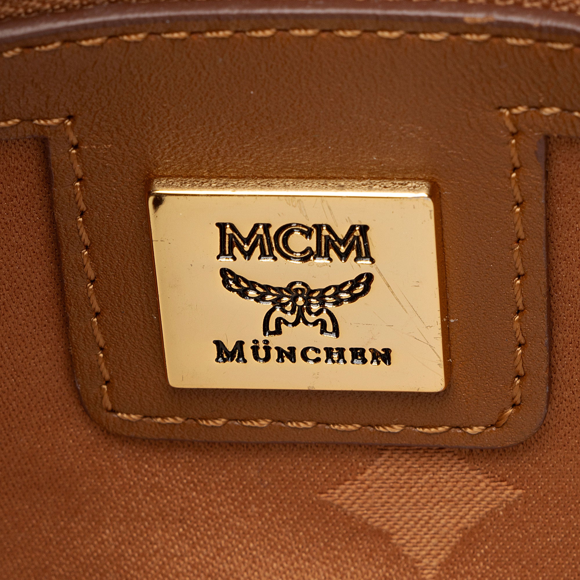 MCM Visetos Small Boston Bag