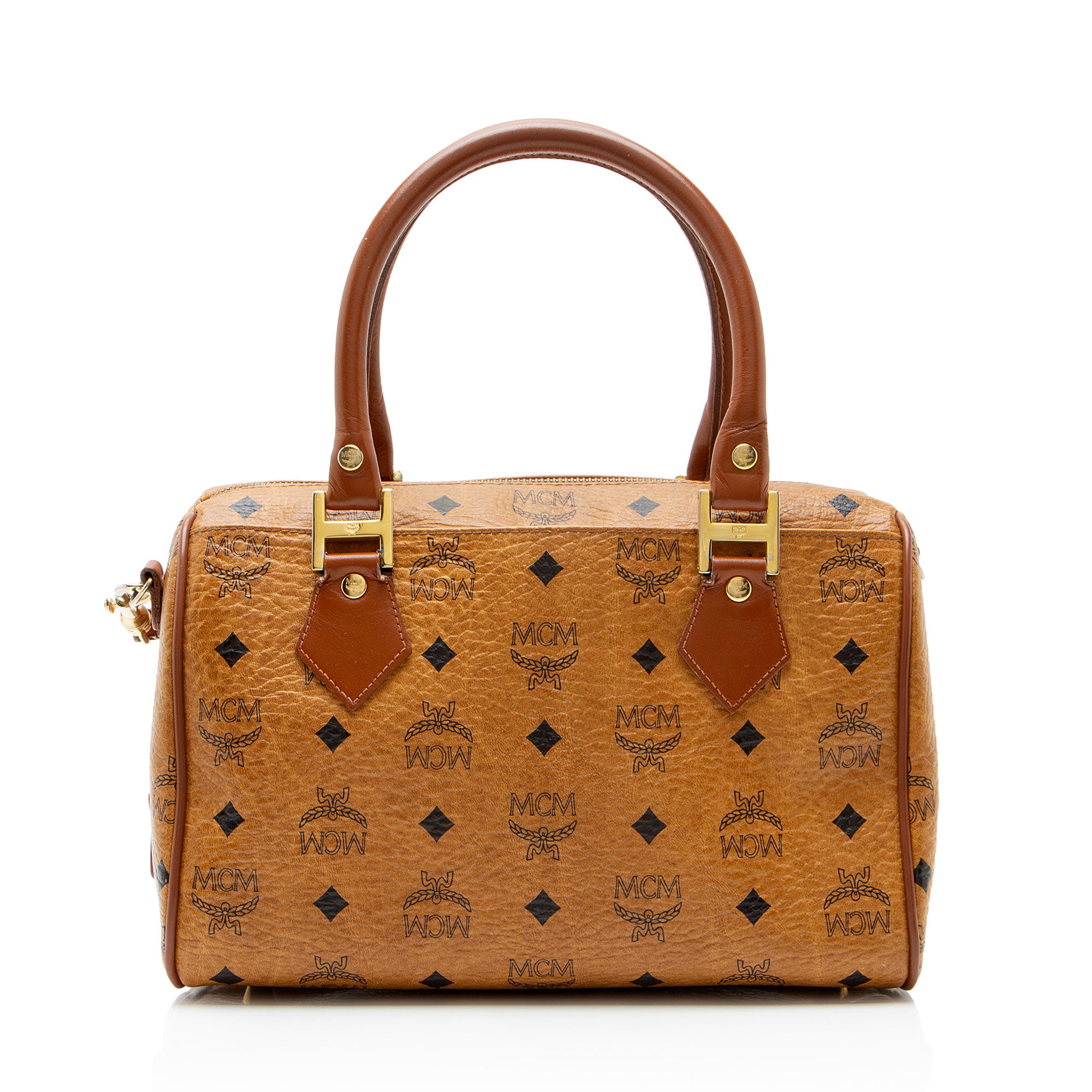 MCM Vintage Visetos Small Boston Bag