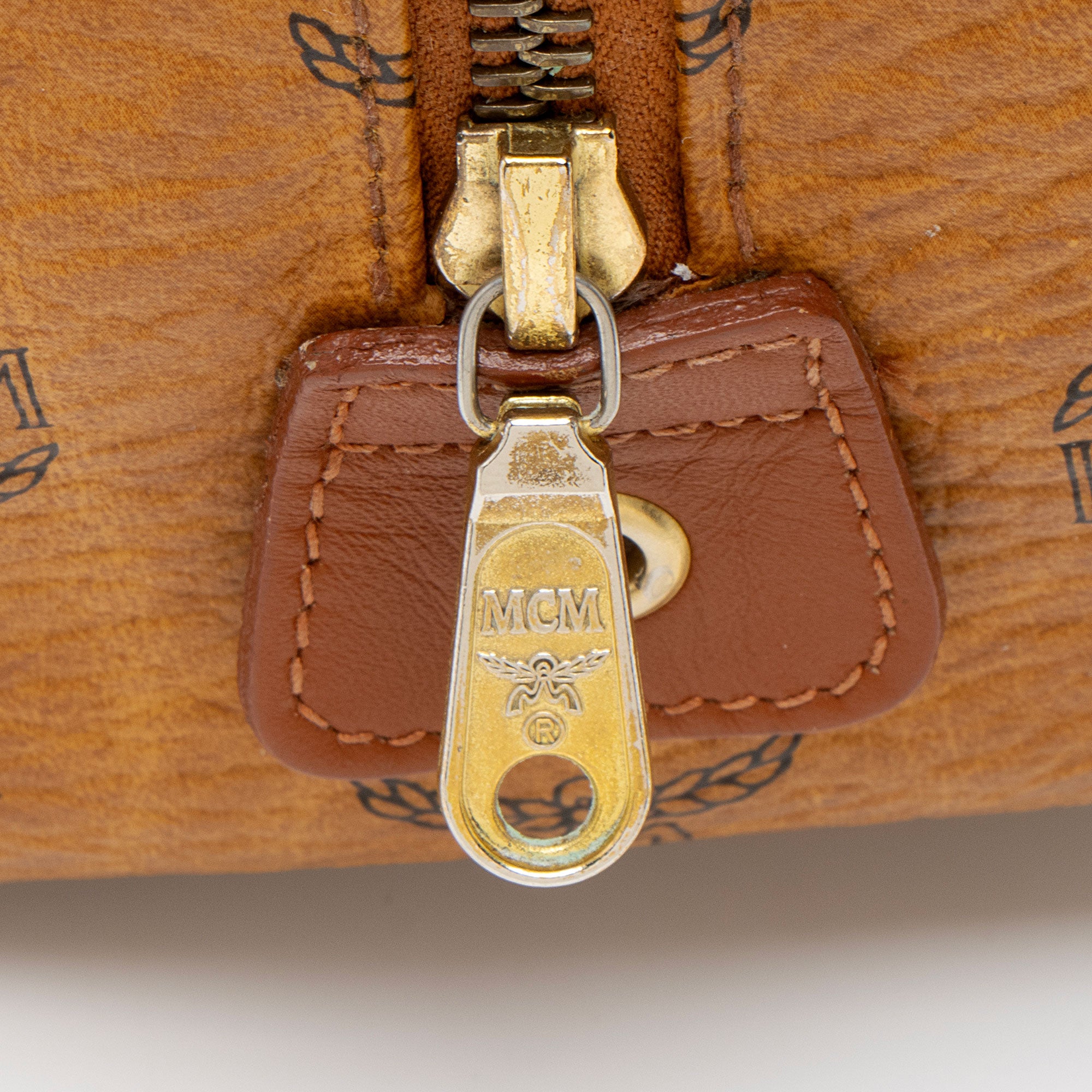 MCM Vintage Visetos Small Boston Bag