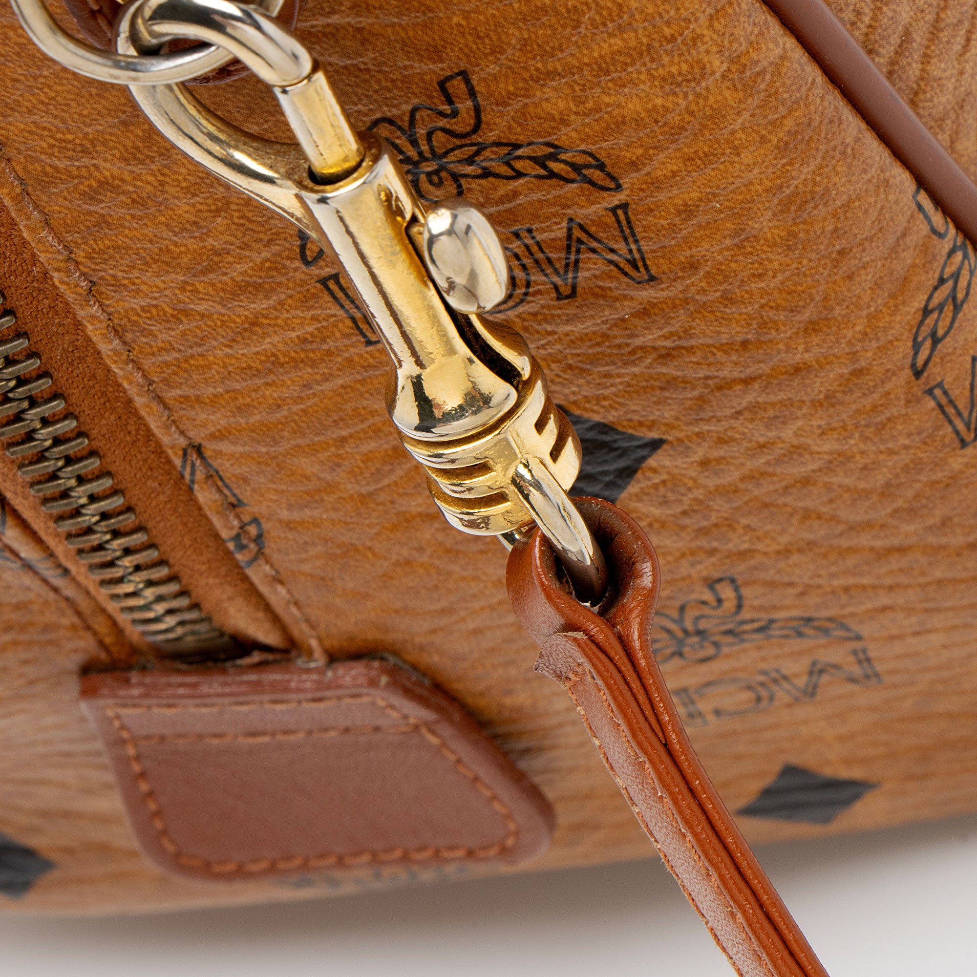MCM Vintage Visetos Small Boston Bag