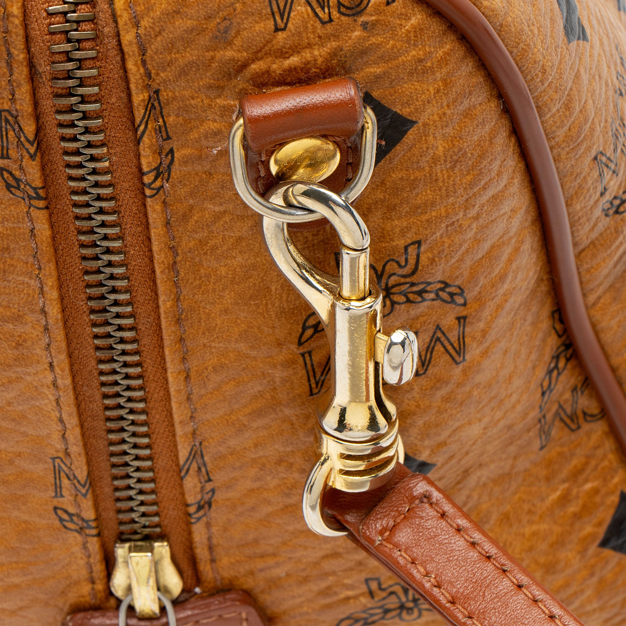 MCM Vintage Visetos Small Boston Bag