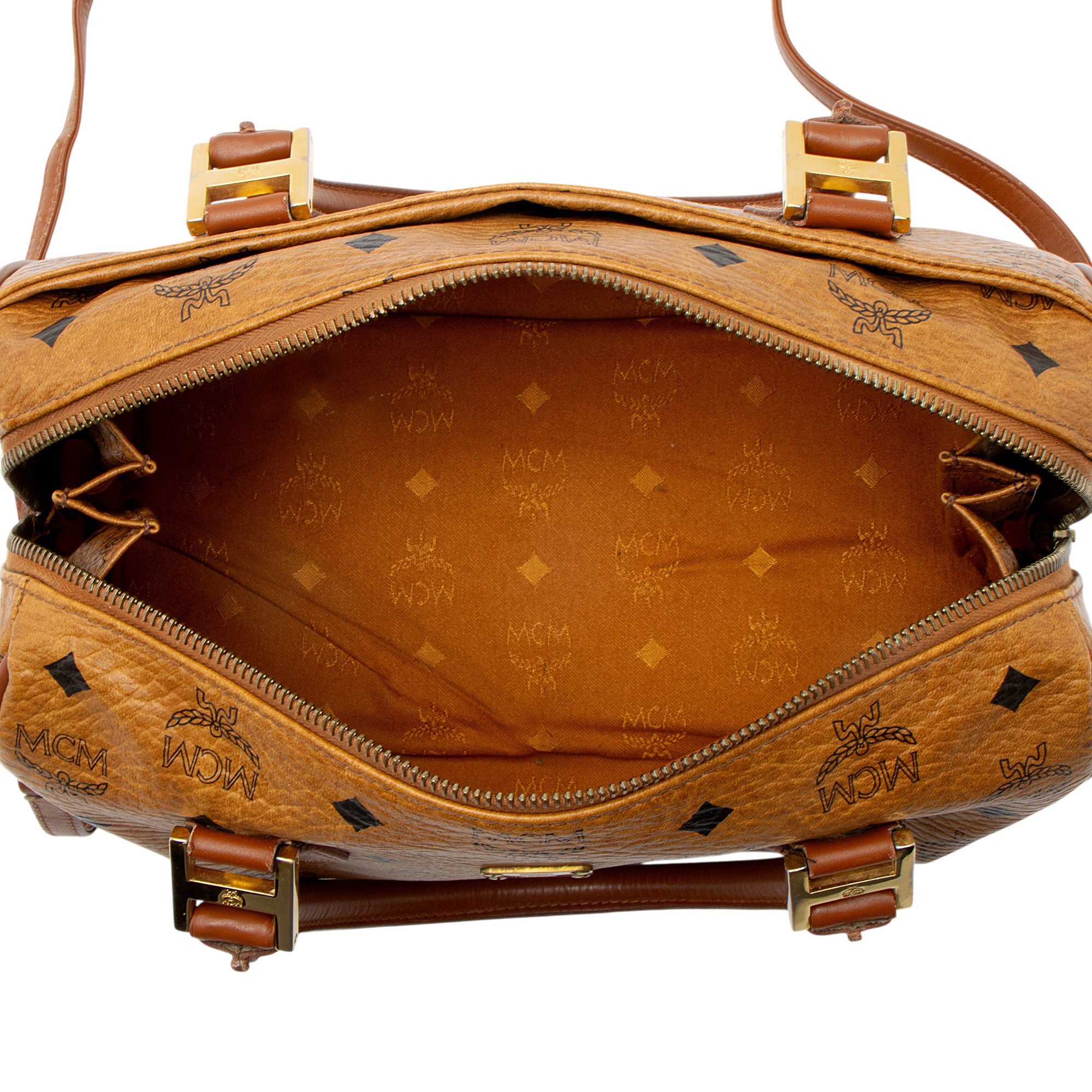 MCM Vintage Visetos Small Boston Bag