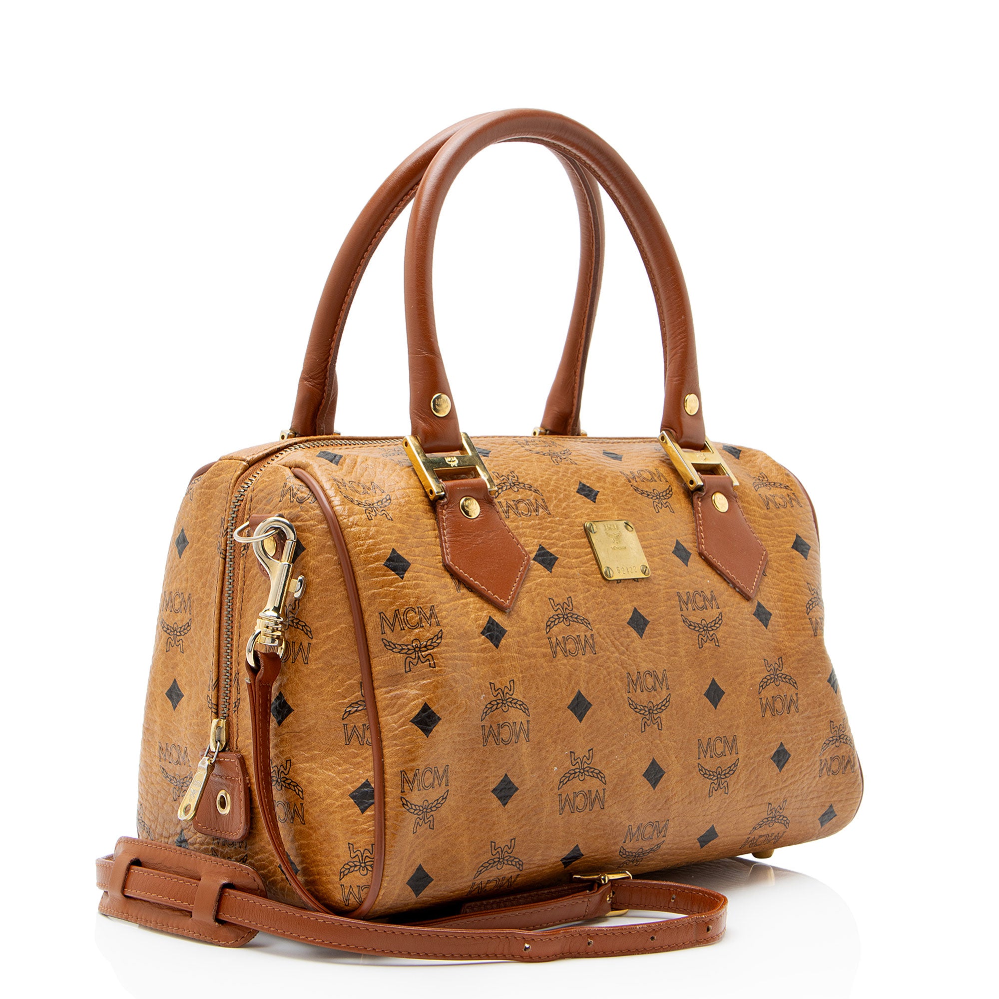 MCM Vintage Visetos Small Boston Bag