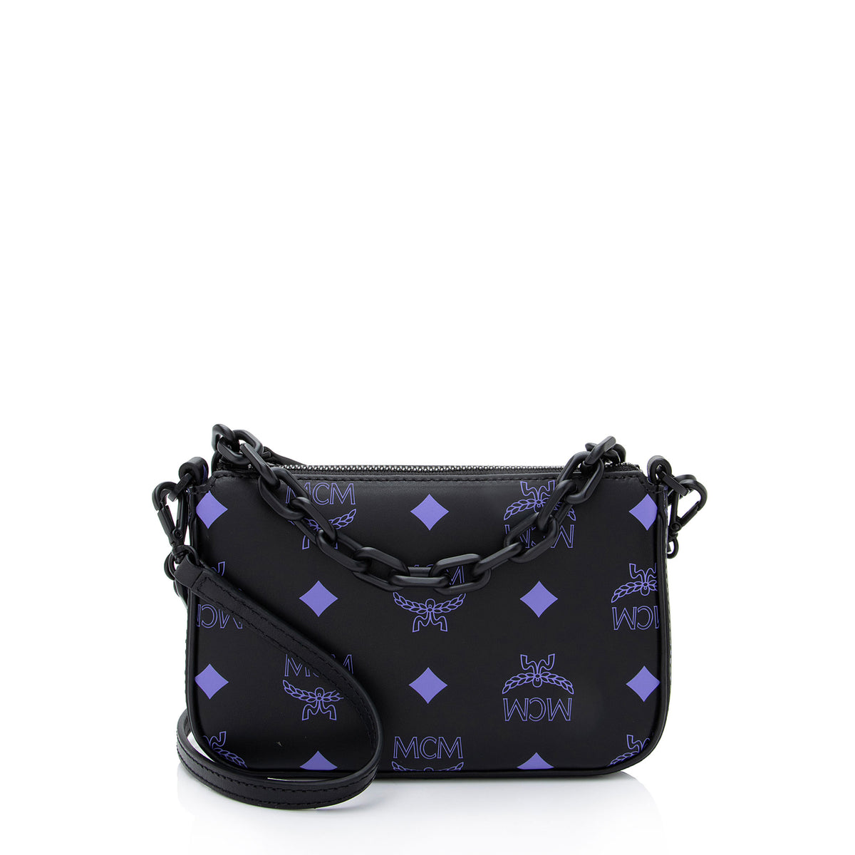 MCM Visetos Color Splash Chain Mini Crossbody Bag (SHF-JCDust)