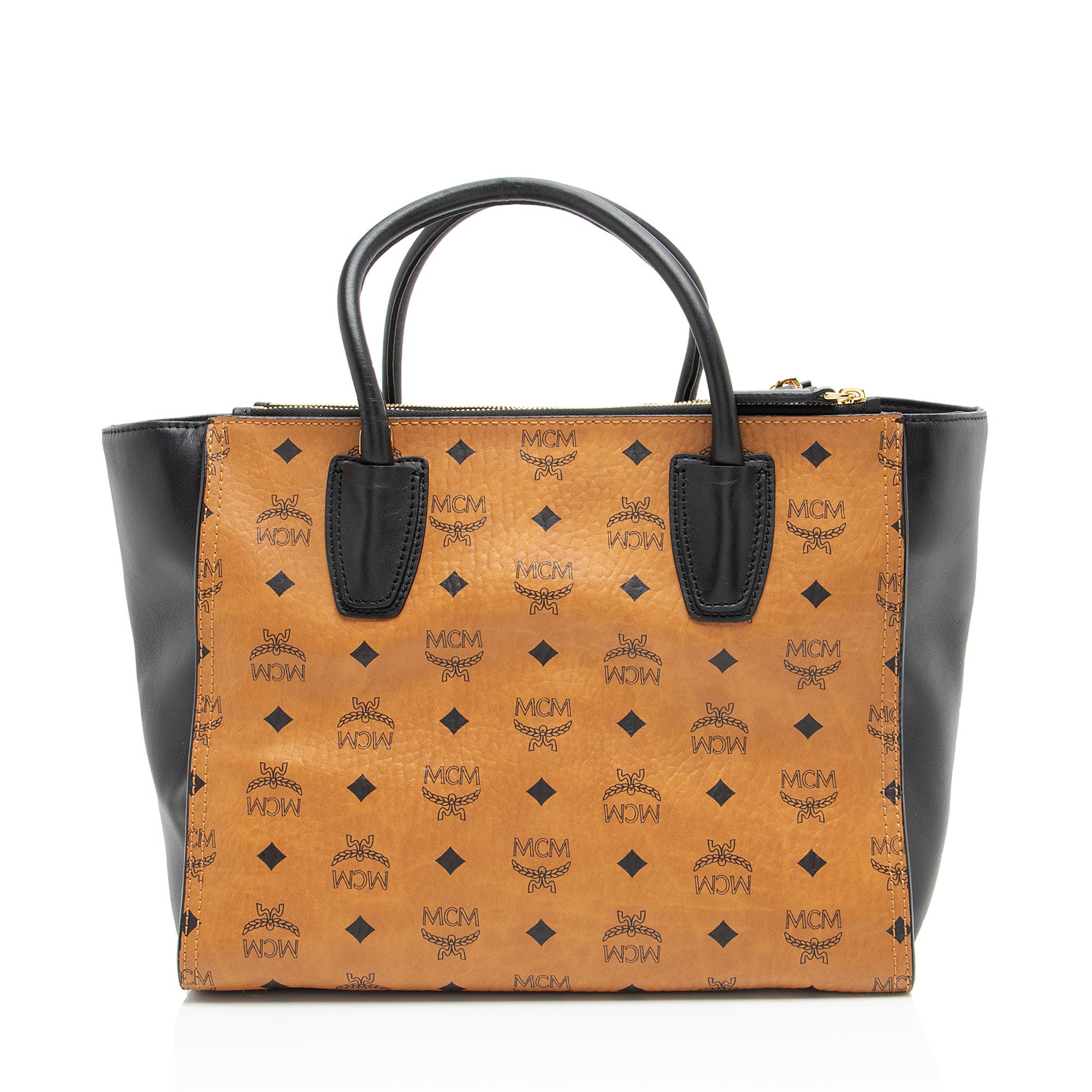 MCM Visetos Double Zip Kathy Tote