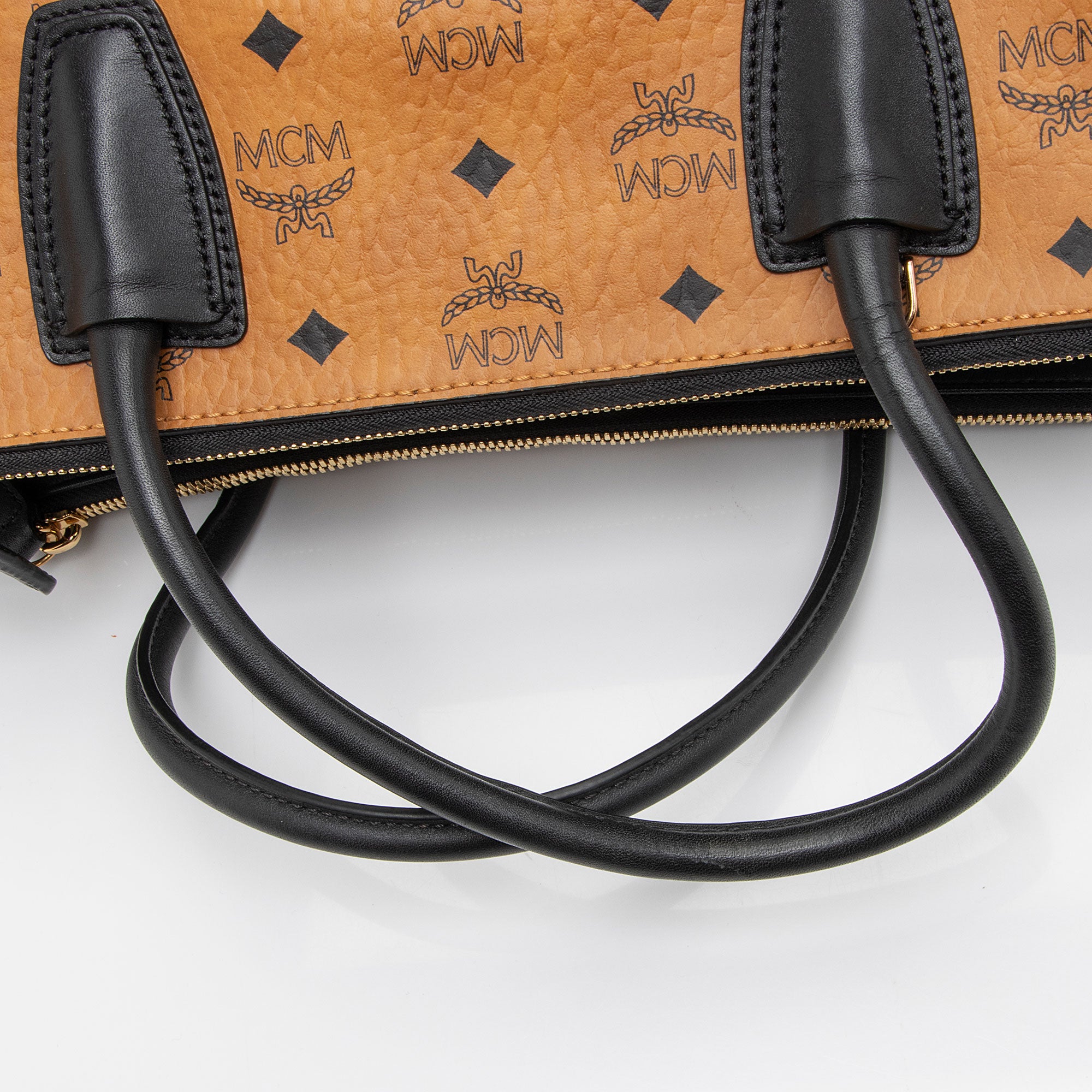 MCM Visetos Double Zip Kathy Tote