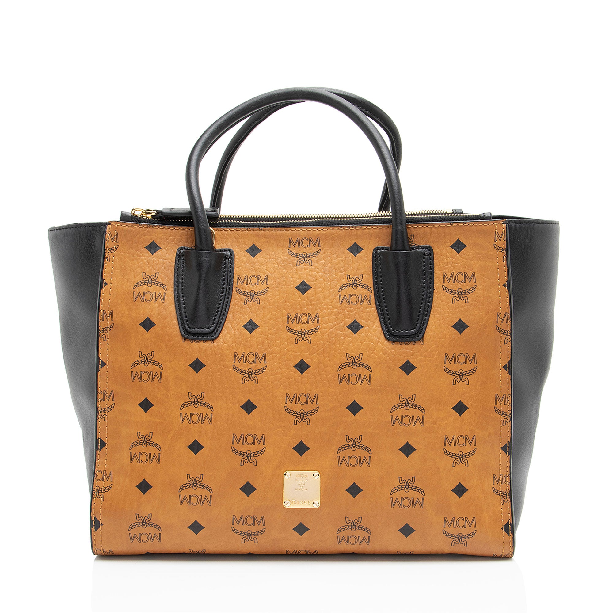 MCM Visetos Double Zip Kathy Tote