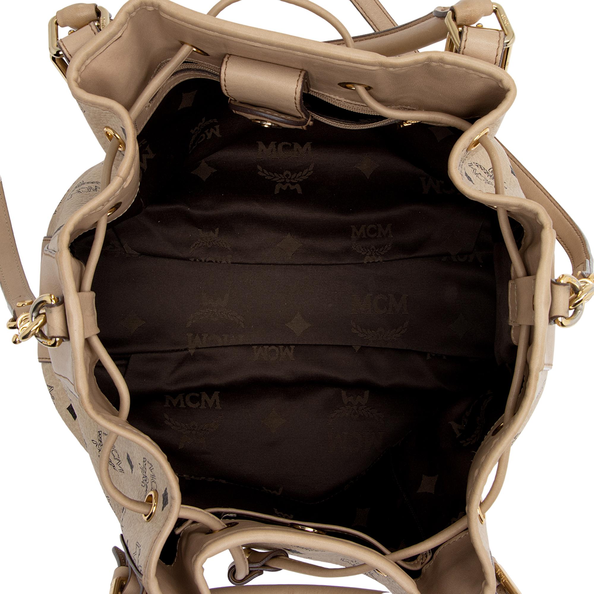MCM Visetos Drawstring Small Shopper Tote (SHF-8S8TSU)