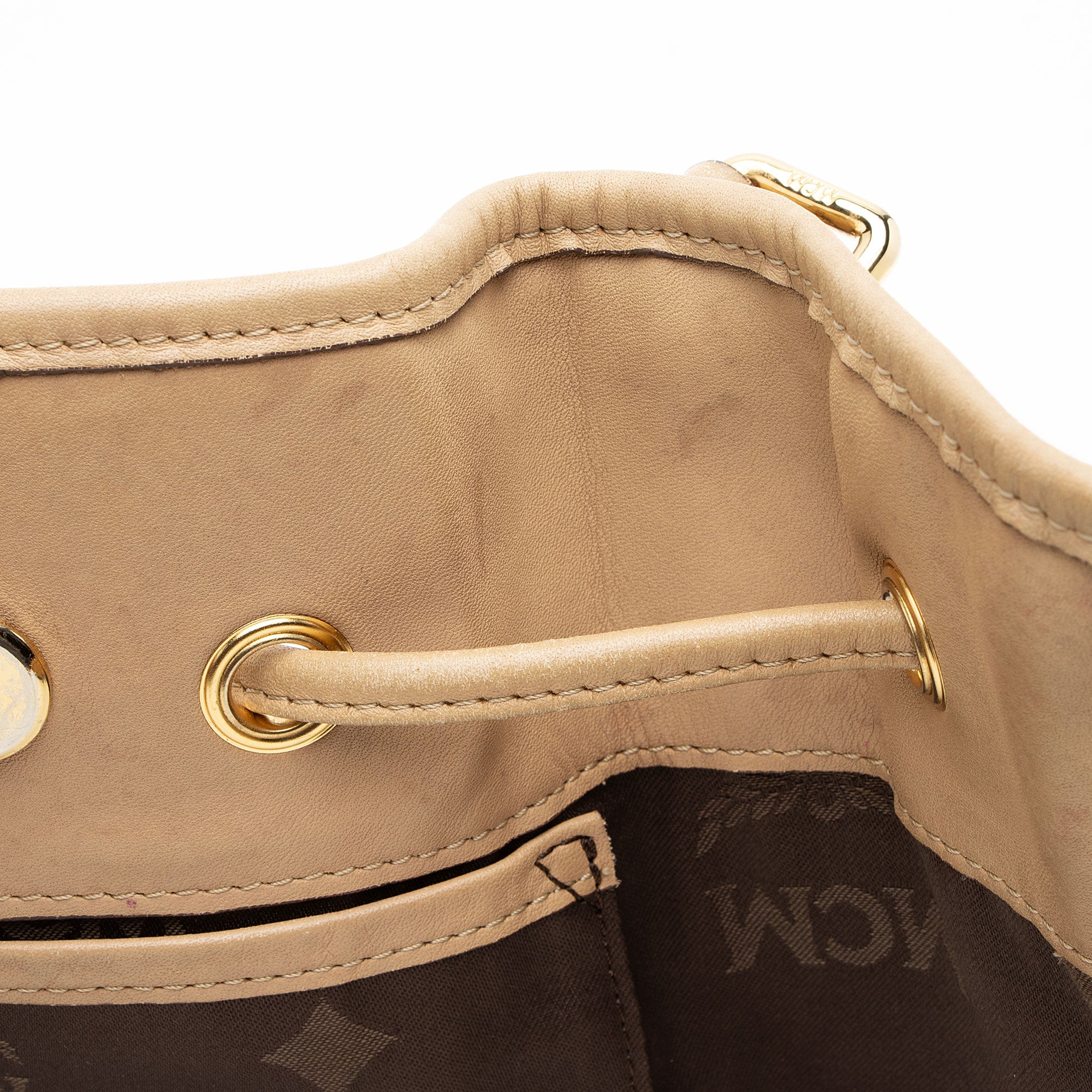 MCM Visetos Drawstring Small Shopper Tote