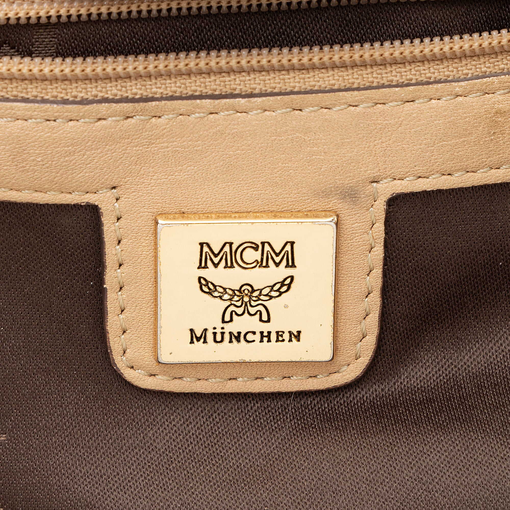 MCM Visetos Drawstring Small Shopper Tote