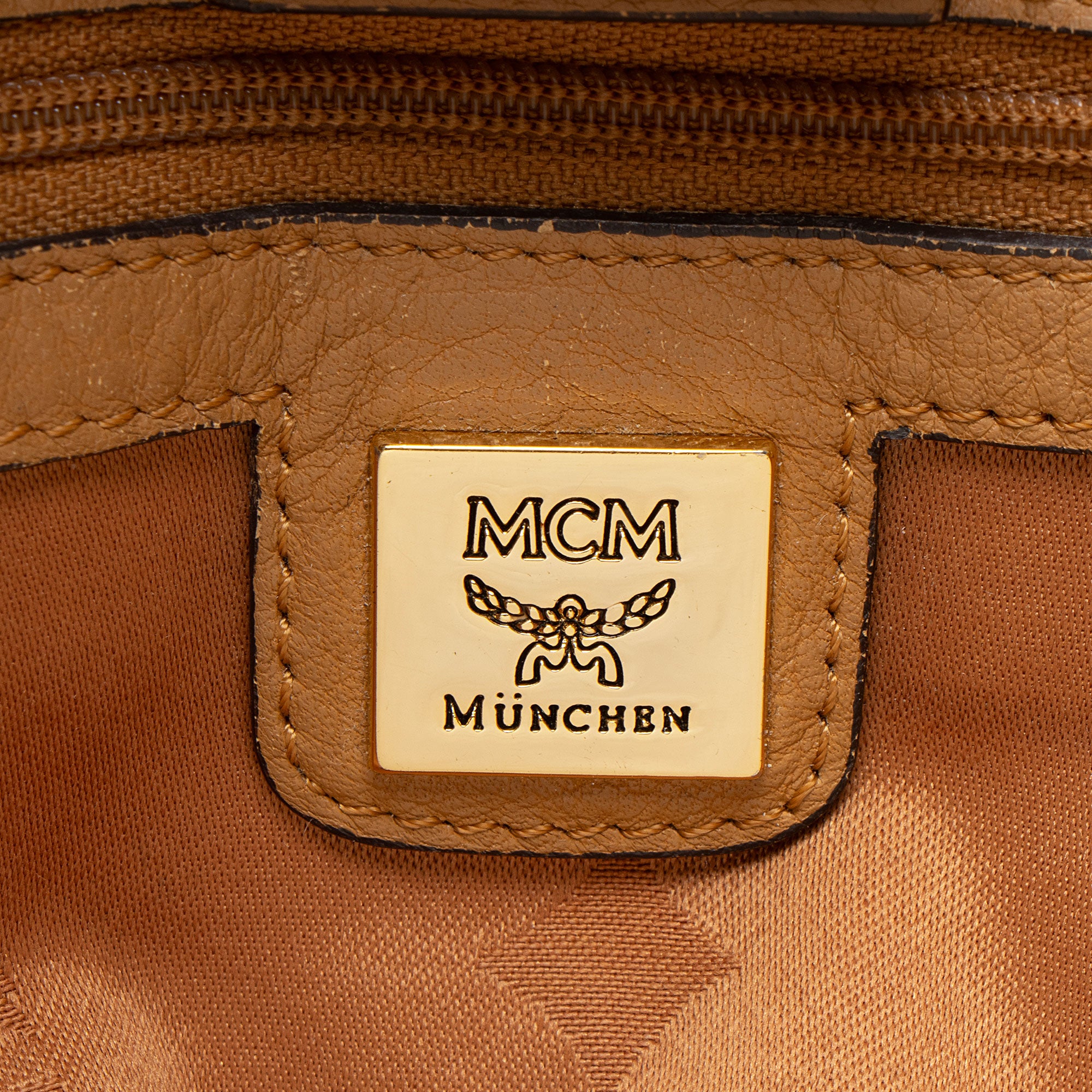 MCM Visetos Drawstring Small Shopper Tote