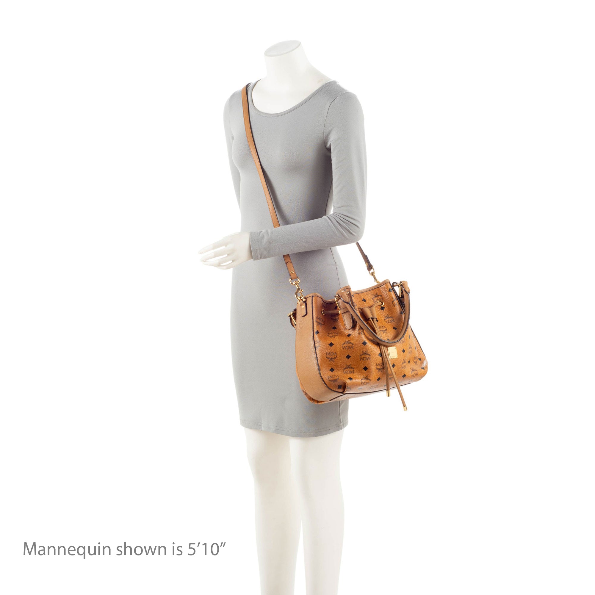 MCM Visetos Drawstring Small Shopper Tote