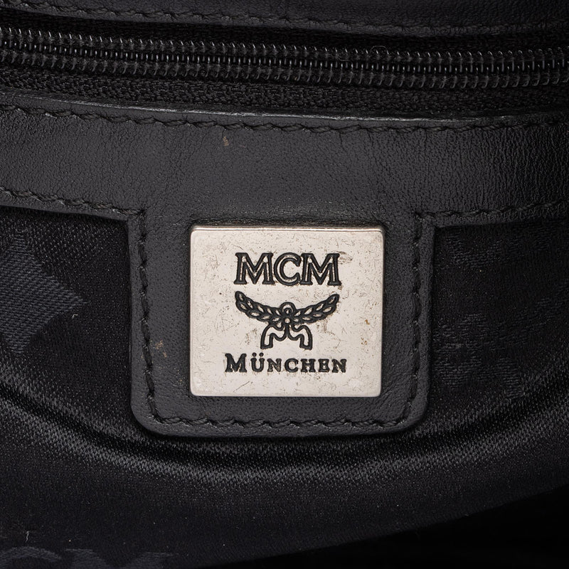 MCM Visetos Drawstring Nylon Bucket Bag