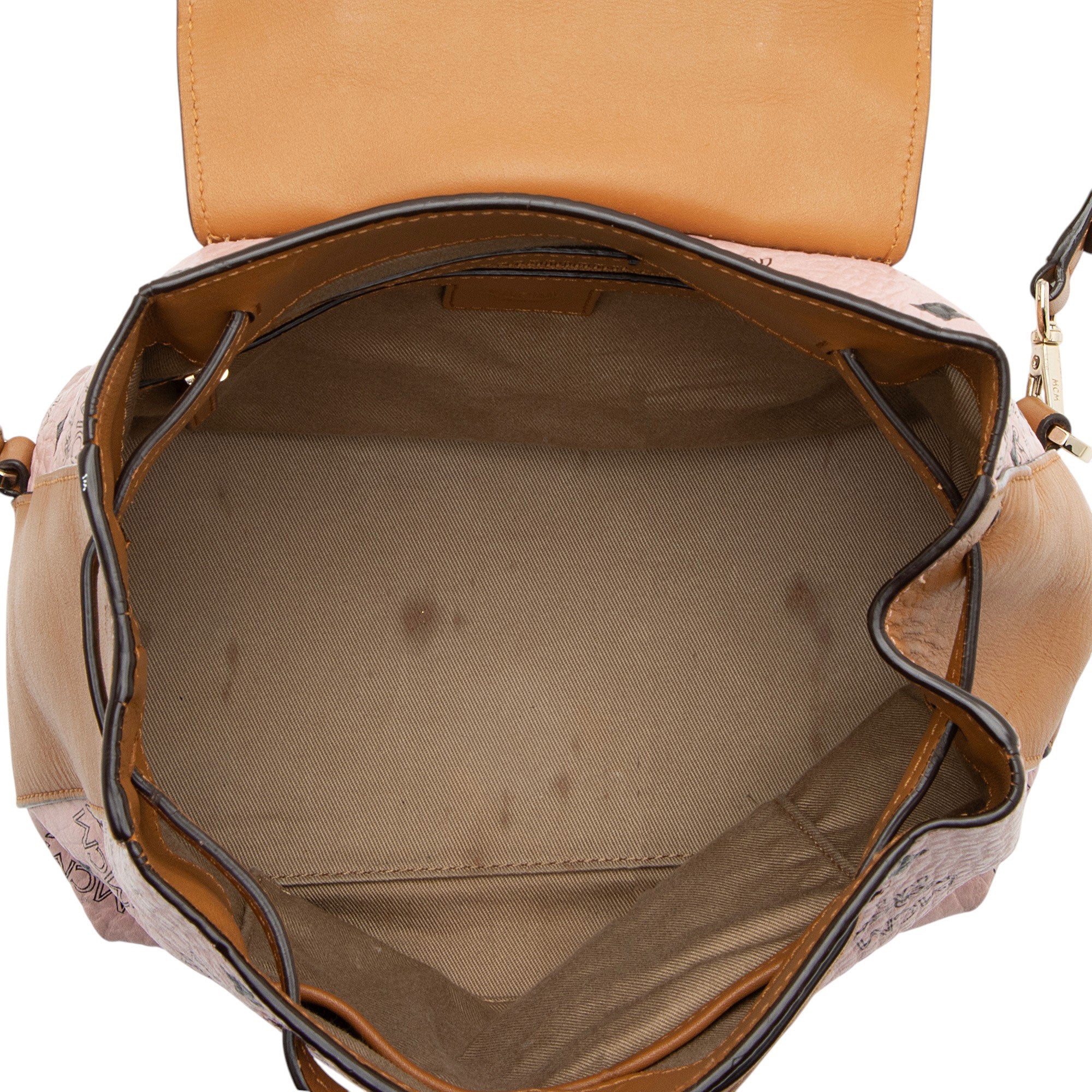 MCM Visetos Essential Drawstring Small Backpack