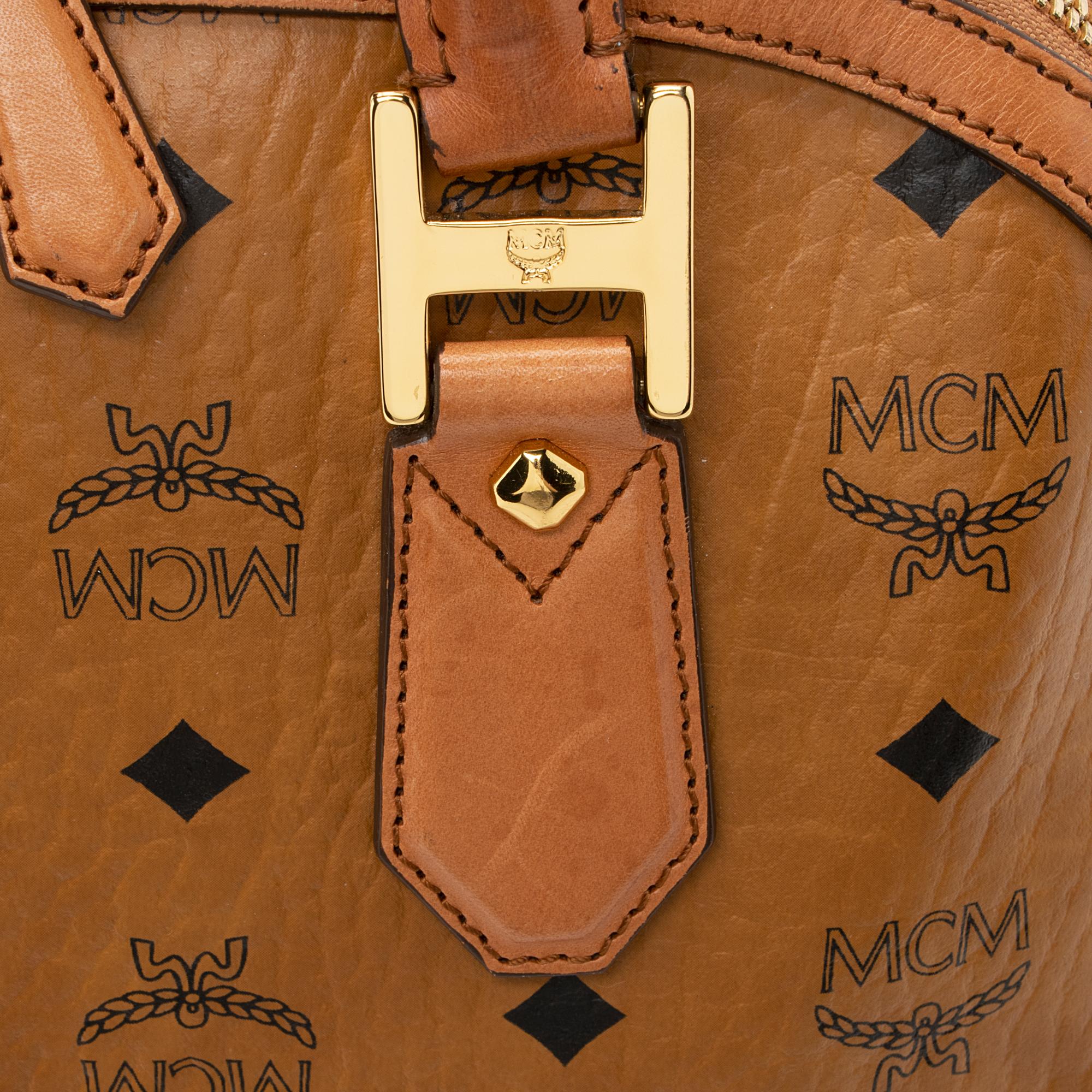 MCM Visetos Heritage Bowler Medium Satchel (SHF-22285)