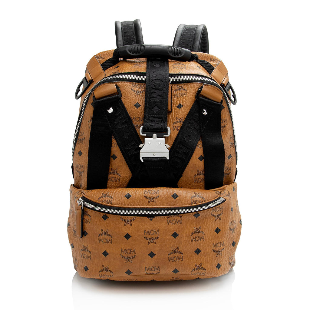 MCM MCM Women Jemison 2in1 Silver Visetos Medium Backpack Belt Bag