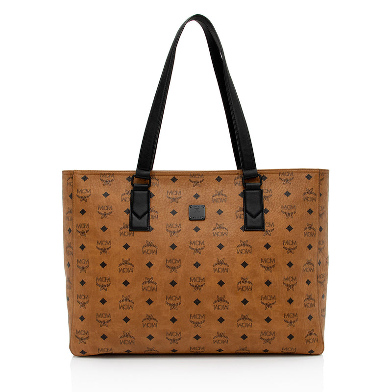 Mcm Klassik Visetos Large Shopper Cognac