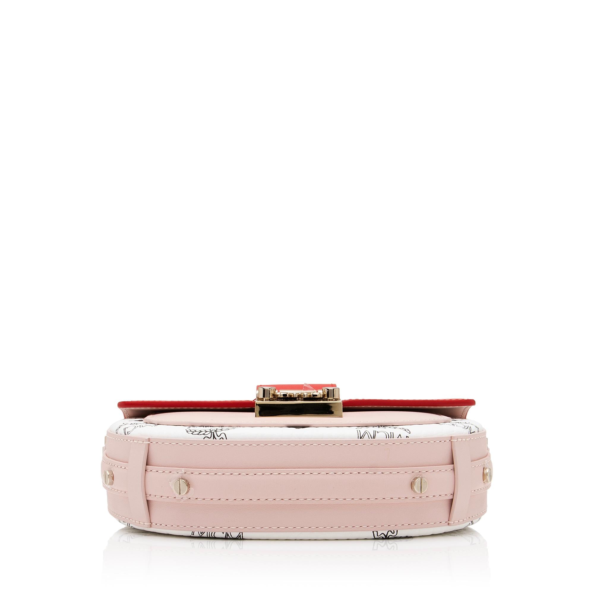 MCM Visetos Leather Colorblock Patricia Mini Shoulder Bag (SHF-BE0Bfb)