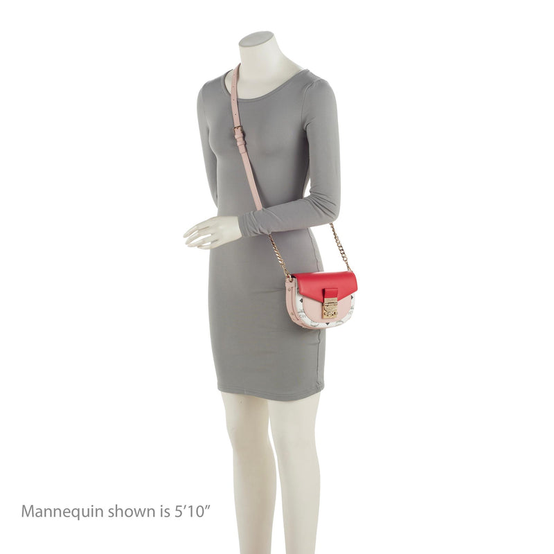 MCM Visetos Leather Colorblock Patricia Mini Shoulder Bag (SHF-BE0Bfb)