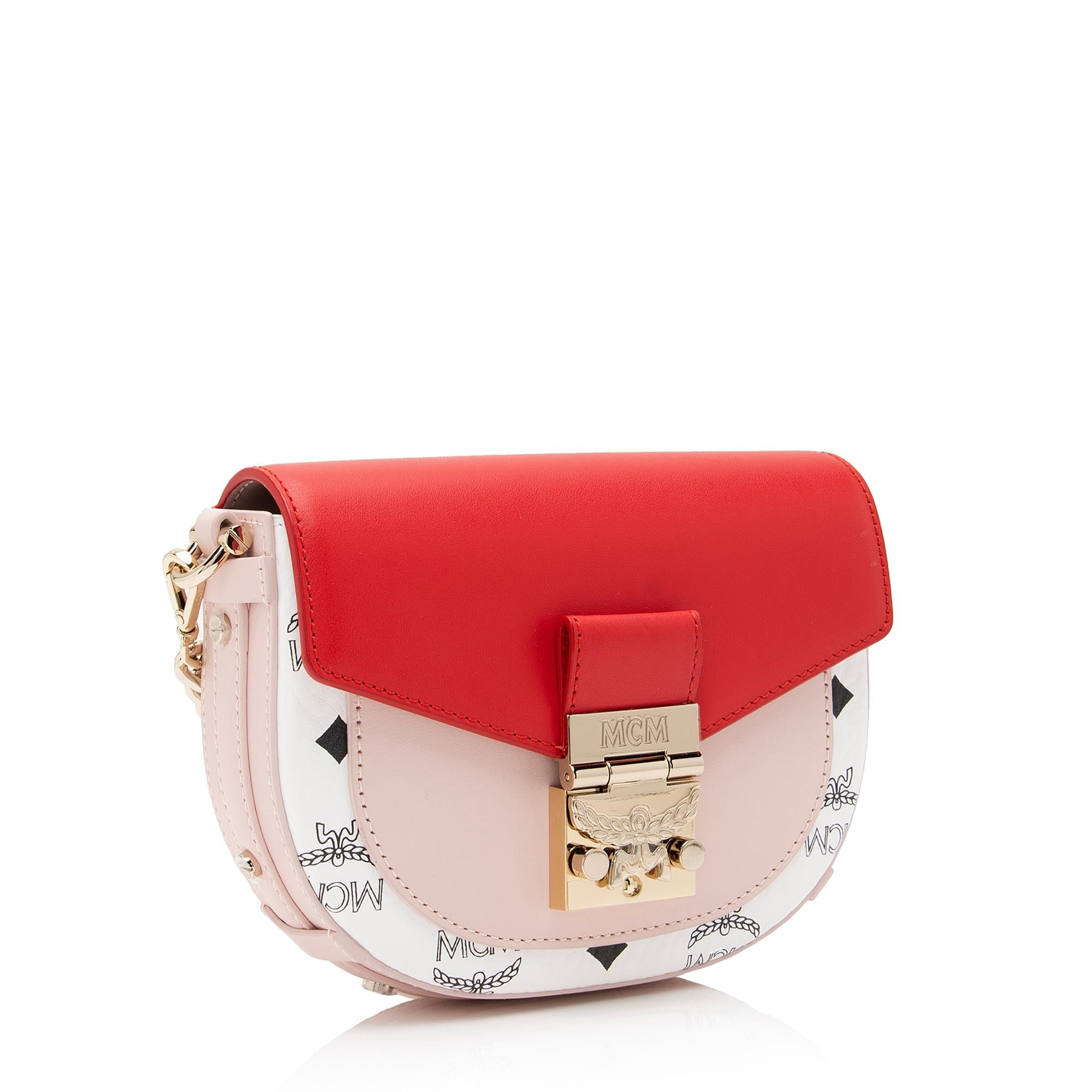 MCM Visetos Leather Colorblock Patricia Mini Shoulder Bag (SHF-BE0Bfb)