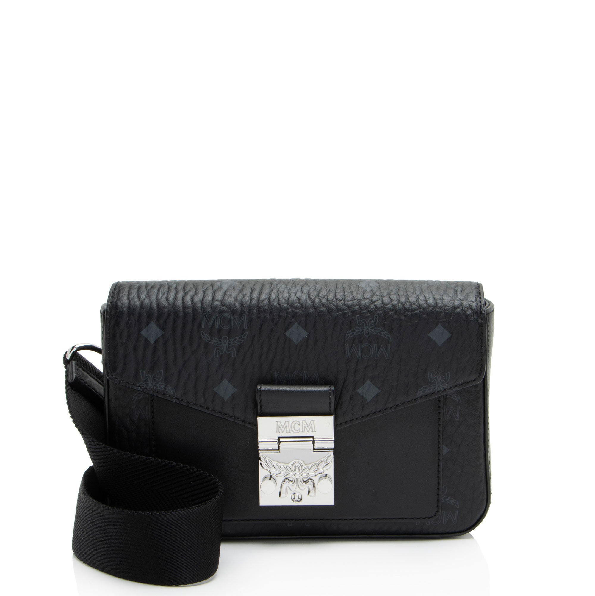 MCM Visetos Leather Millie Small Crossbody