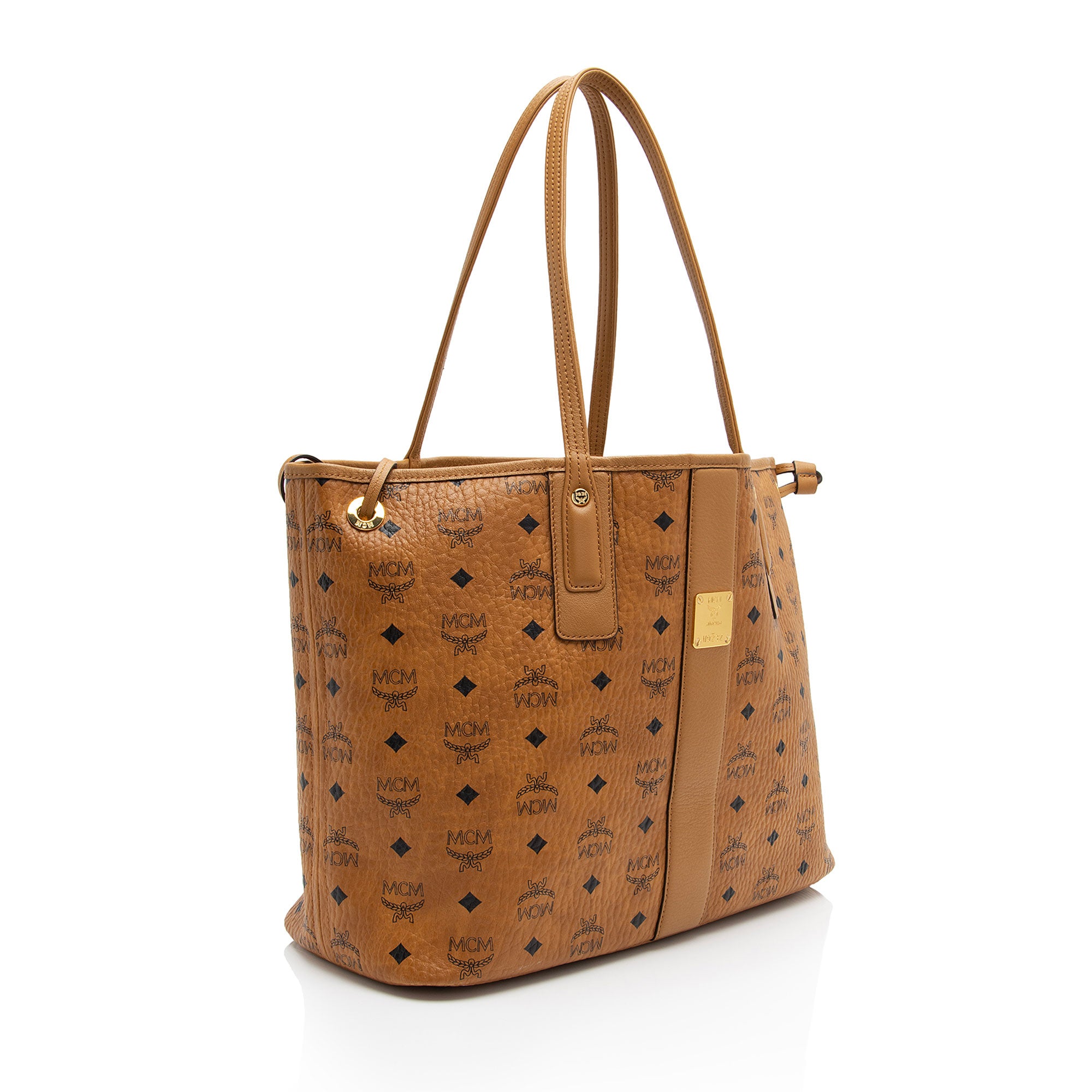 MCM Visetos Liz Reversible Medium Shopper Tote (SHF-pxGYXp)