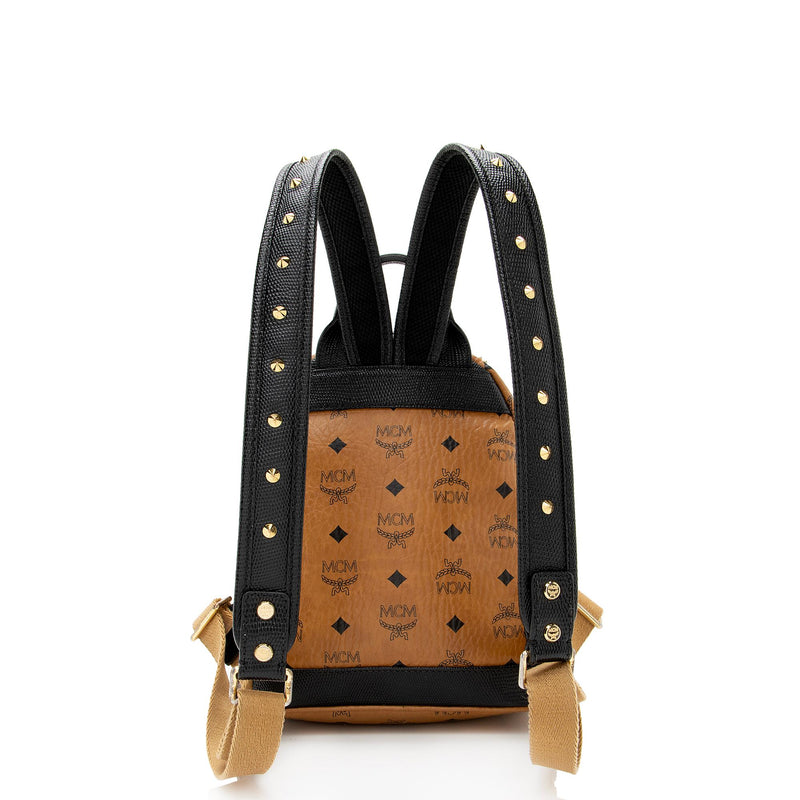 MCM Visetos Mini Studded Backpack (SHF-22827)