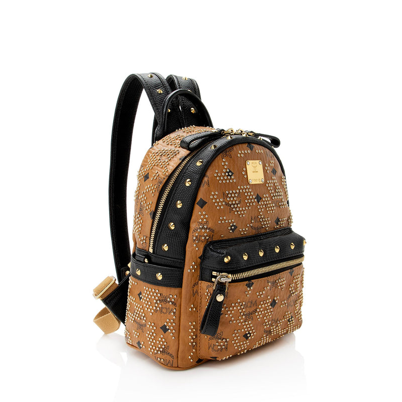 MCM Visetos Mini Studded Backpack (SHF-22827)